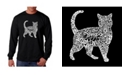 LA Pop Art Men's Word Art Long Sleeve T-Shirt - Cat